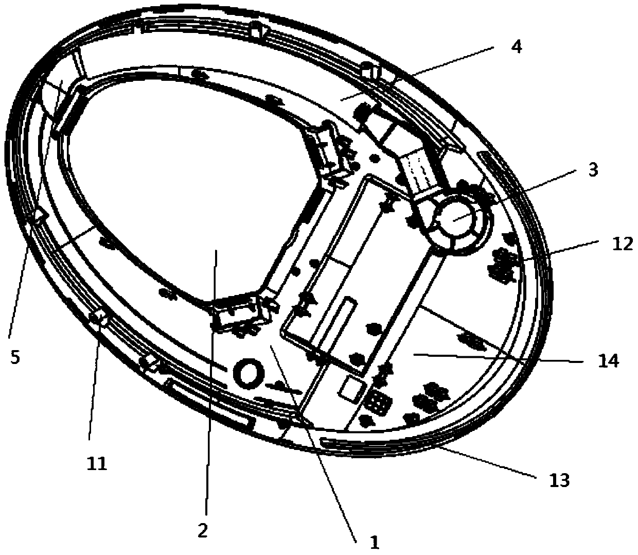 An intelligent toilet with a front heater