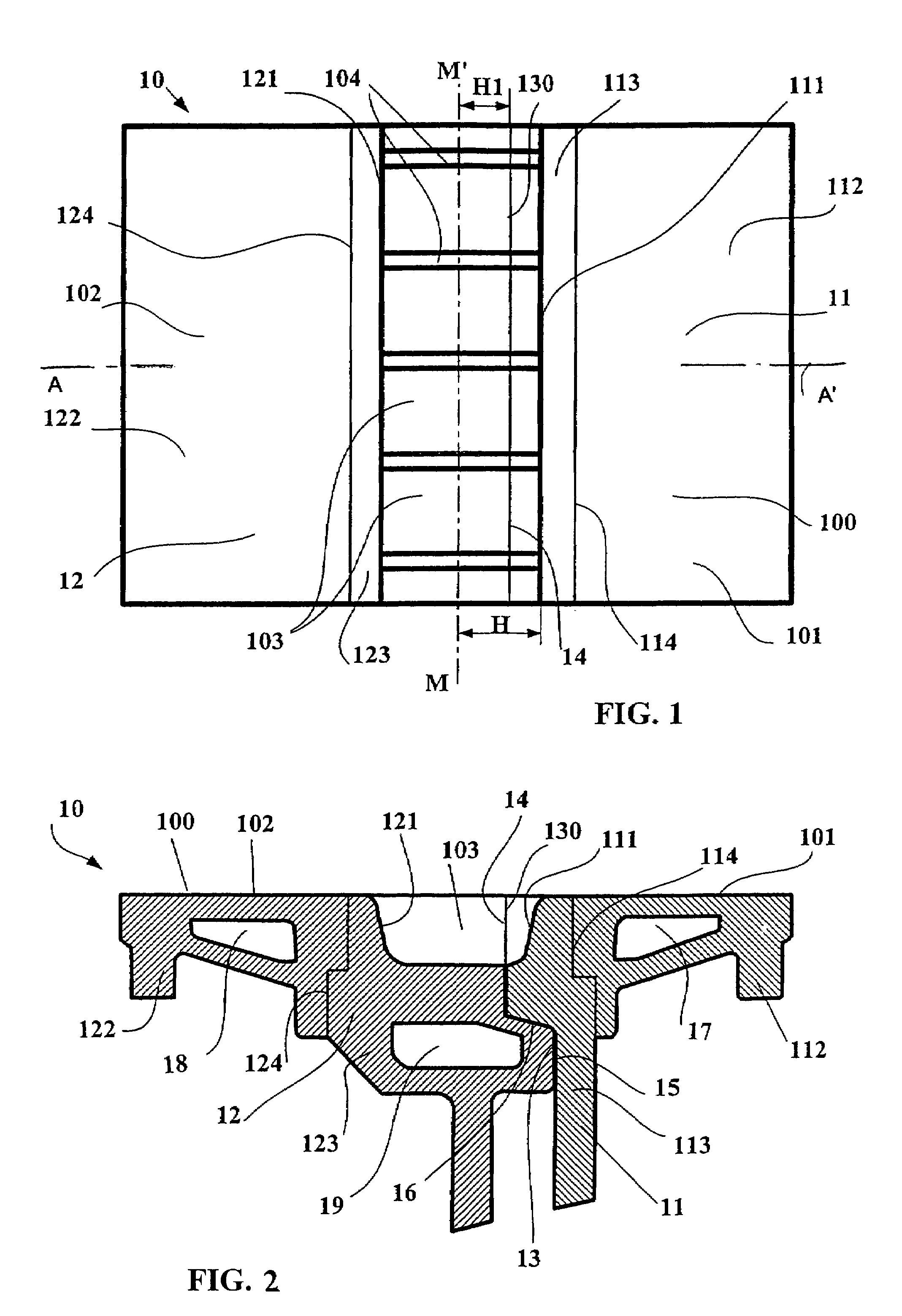 Process for manufacturing a track and stripping device