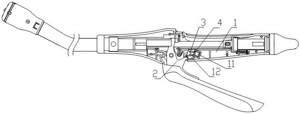 Safety device and anastomat and surgical operating instrument using the safety device