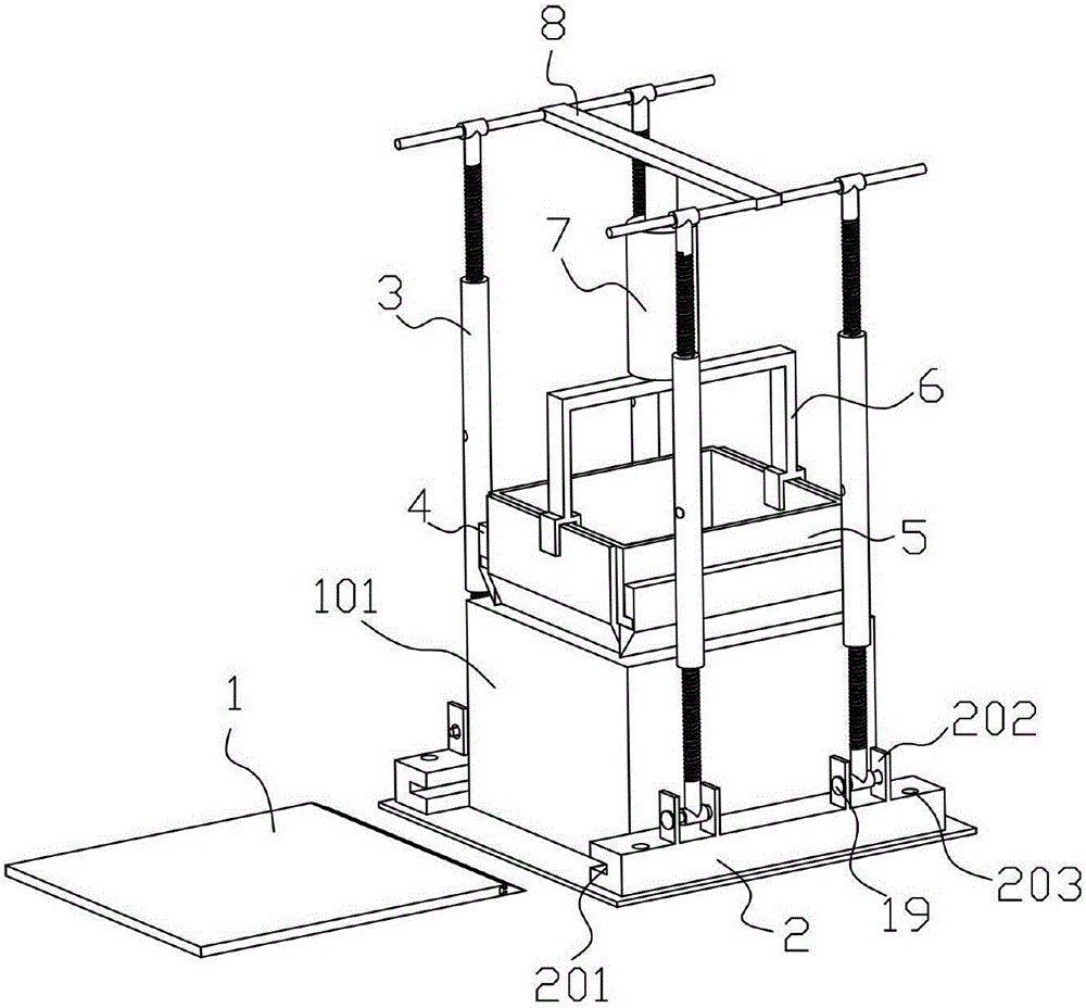 Device and method for preparation of soil body for site soil body direct shear test and direct shear test