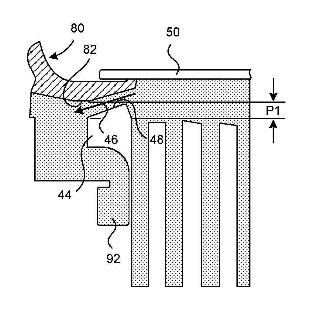 Electroplating apparatus with notch adapted contact ring seal and thief electrode