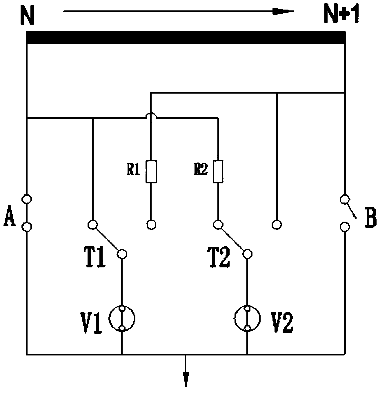 Isolating switch in vacuum on-load tap-changer