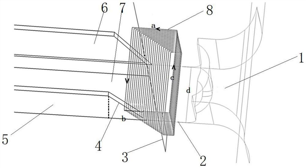 Stable machining method for thin-wall edge strip inclined end face structure