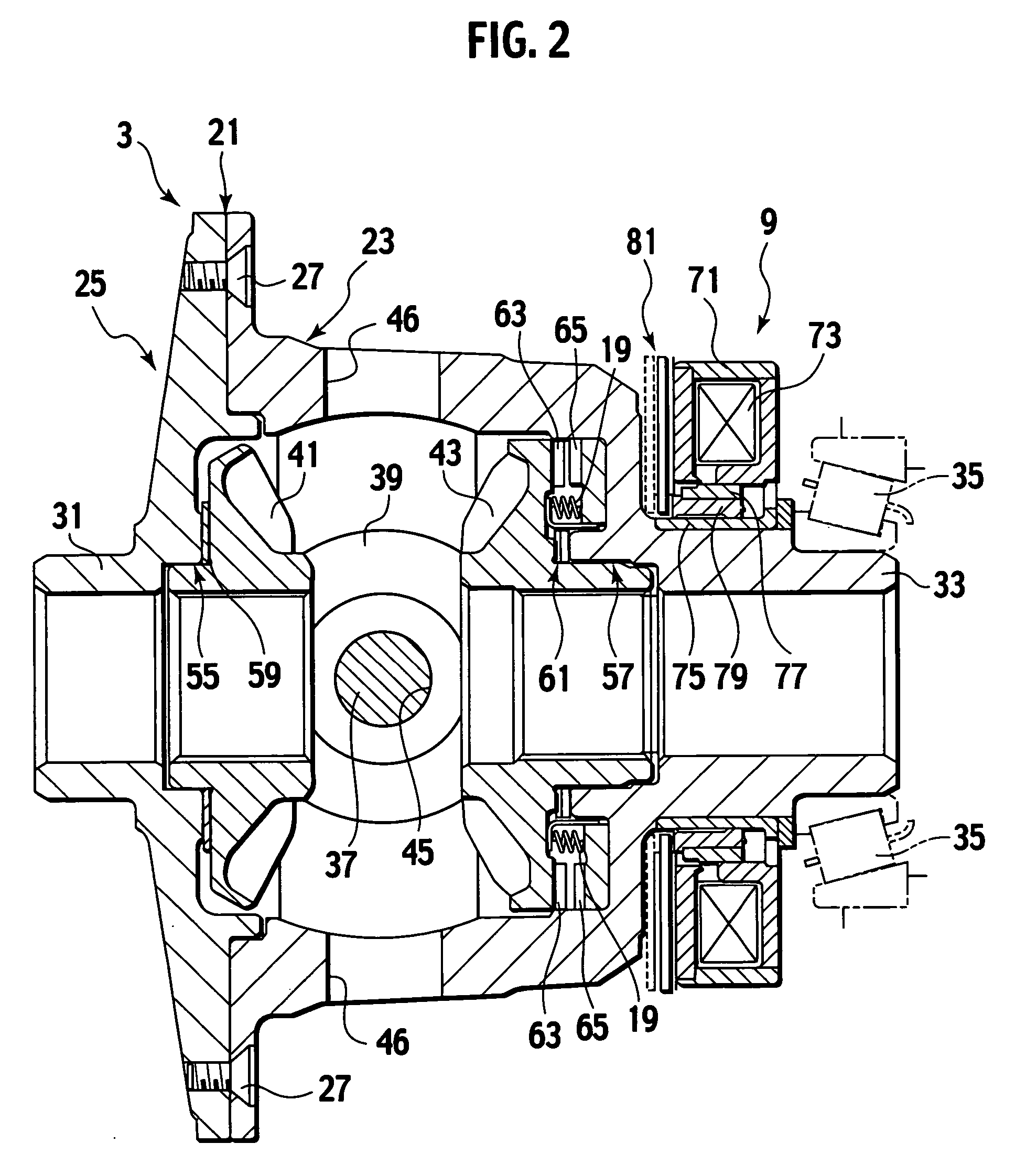 Electromagnetic actuator, and electromagnetic clutch and differential using the same