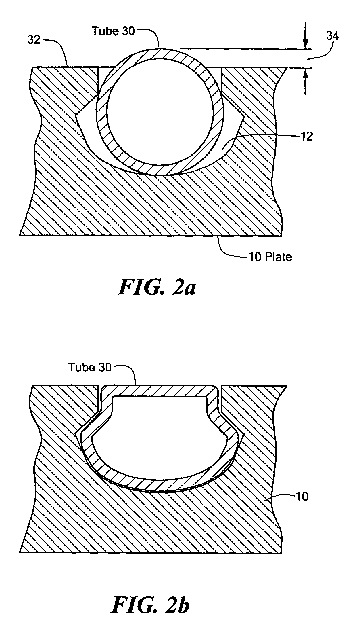 Tube-in-plate cooling or heating plate