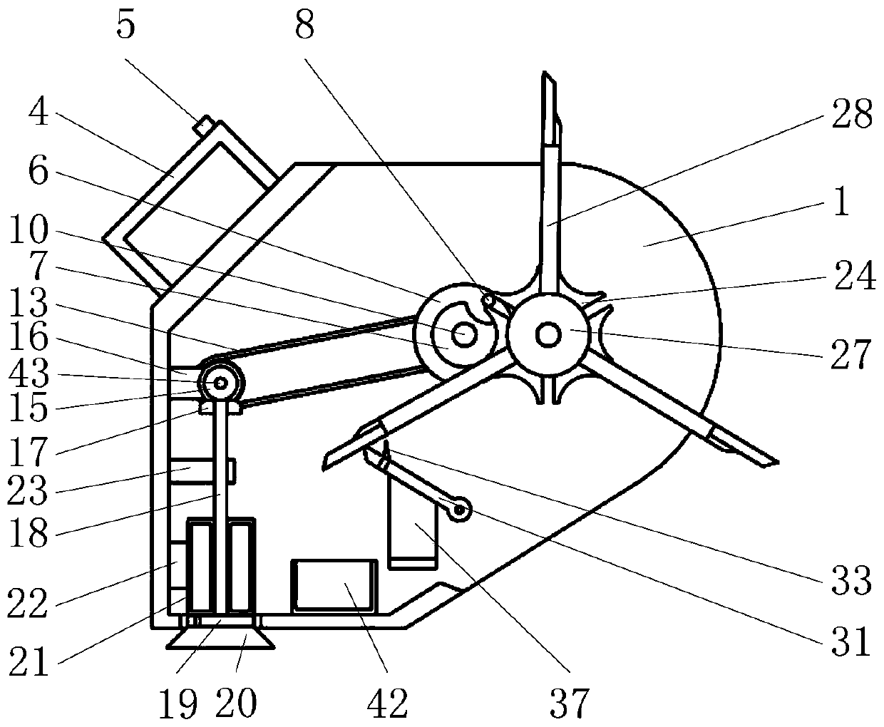 Environmental device for cleaning viscous garbages