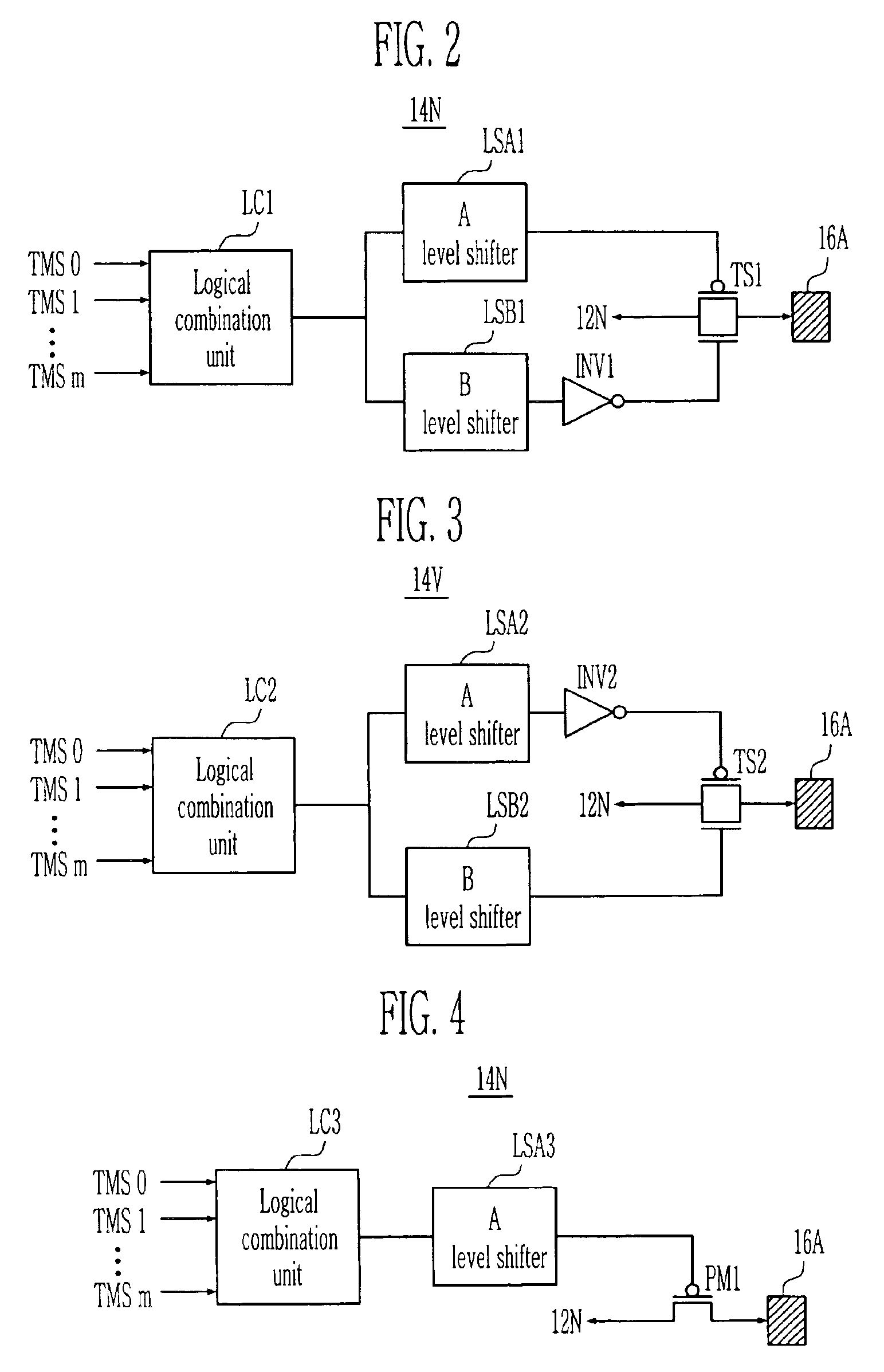 Semiconductor device for reducing the number of probing pad used during wafer test and method for testing the same