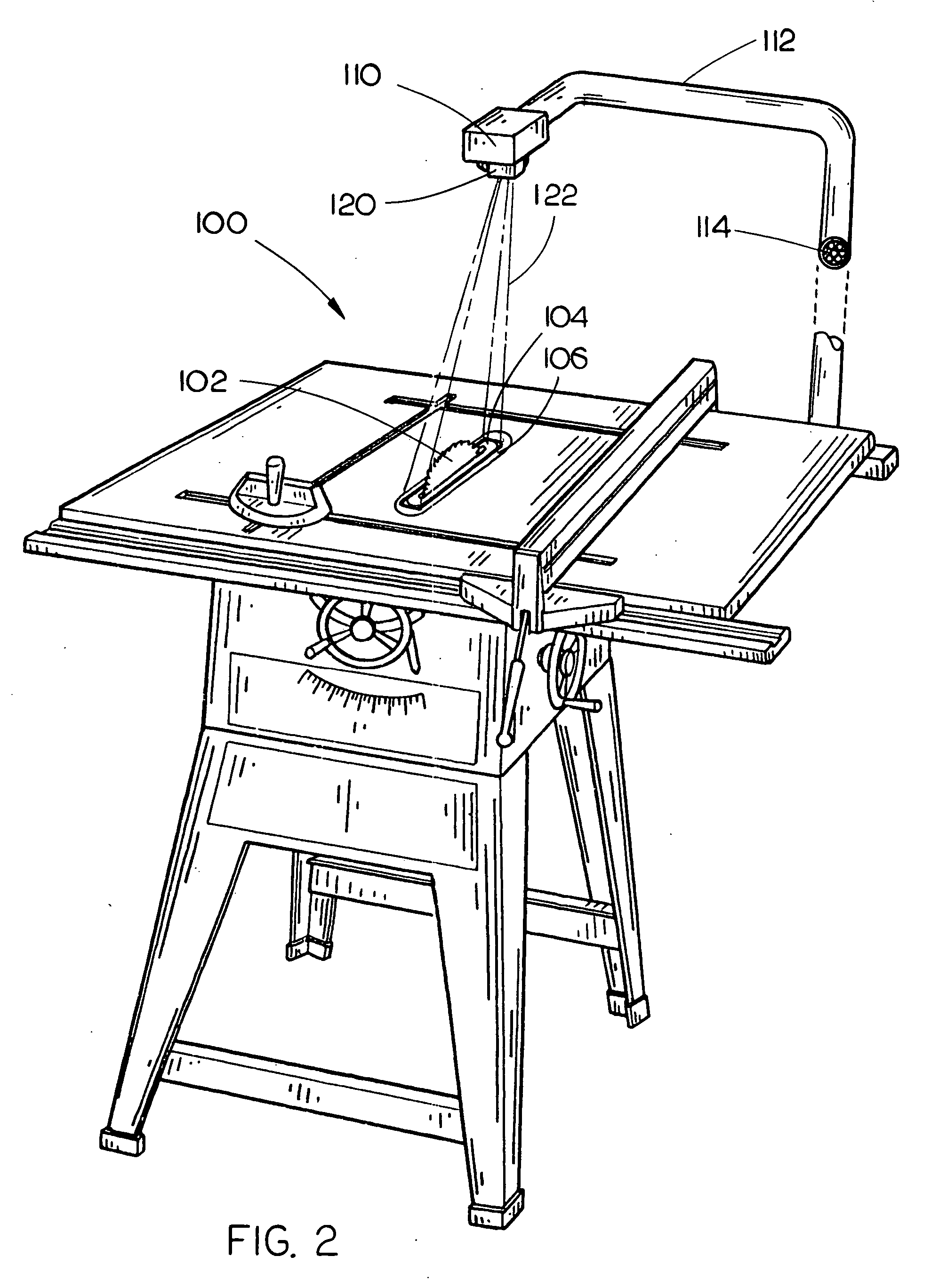System and method for rapidly stopping a spinning table saw blade