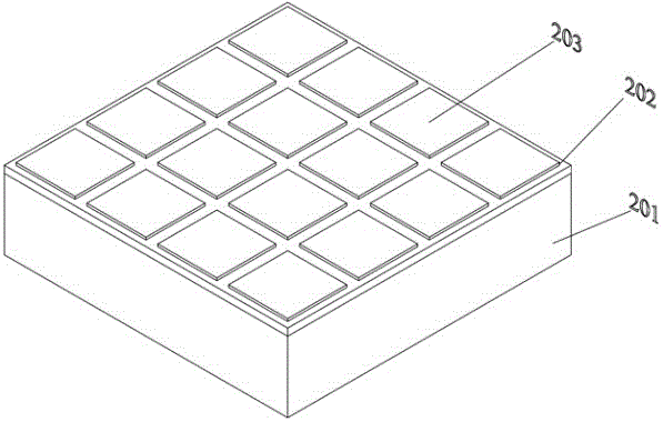 Vertical structured chip having multiple color blocks independently emitting light and manufacturing method thereof