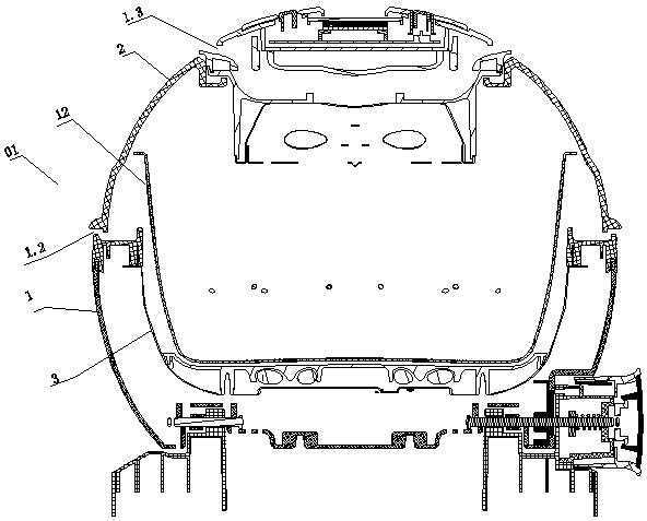 Oven with detachable upper cover and use method thereof