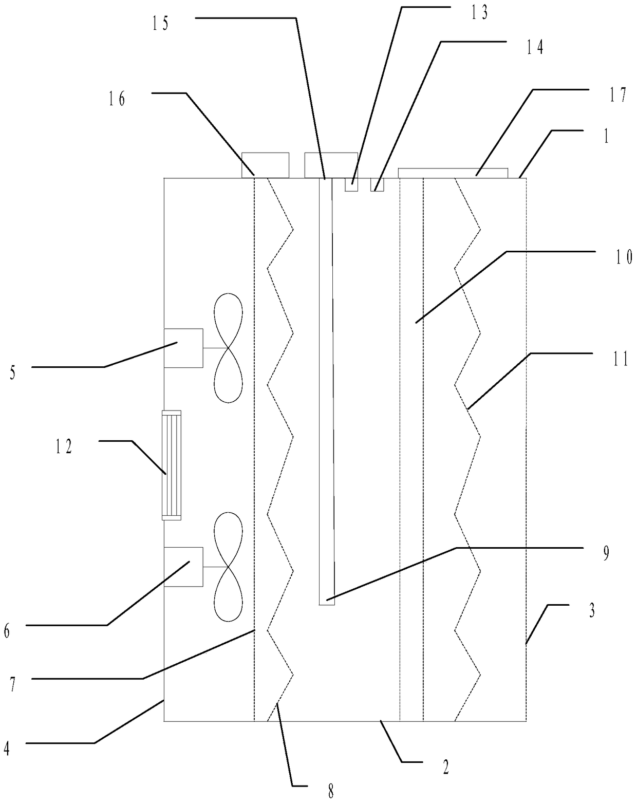 Computer case with the function of removing harmful gas