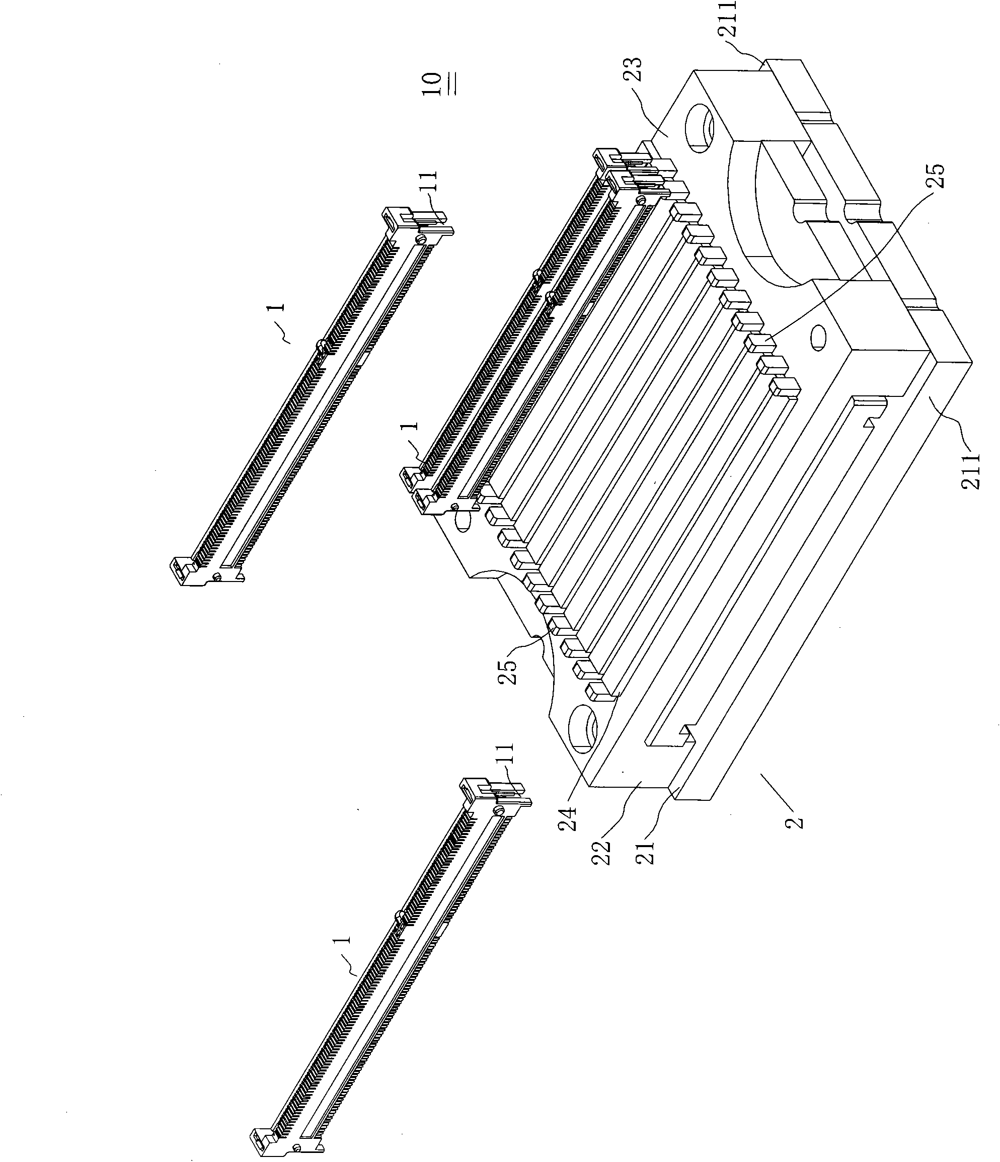Automatic production and assembly method of internal memory connector