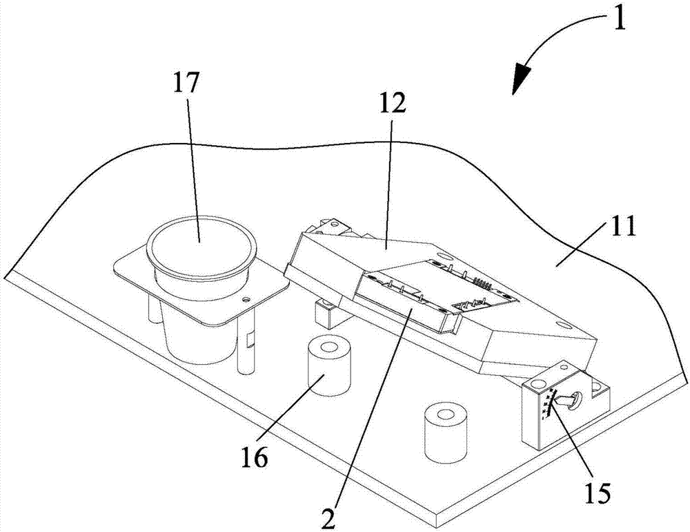 Embedding jig of module power supply and embedding device with embedding jig