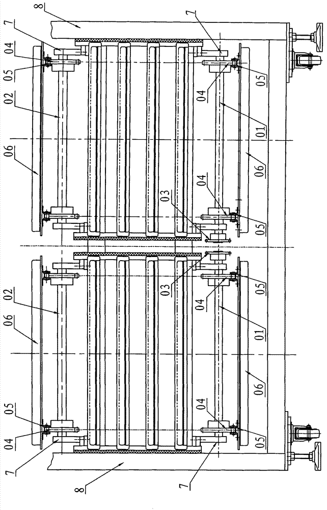 Vertical travel increasing delayed curing device of printing machine