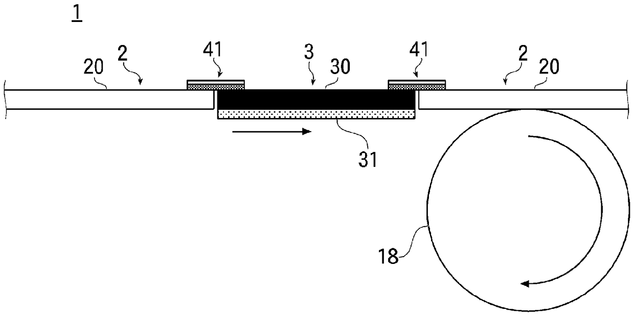 Adhesive tape structure and adhesive tape storage body