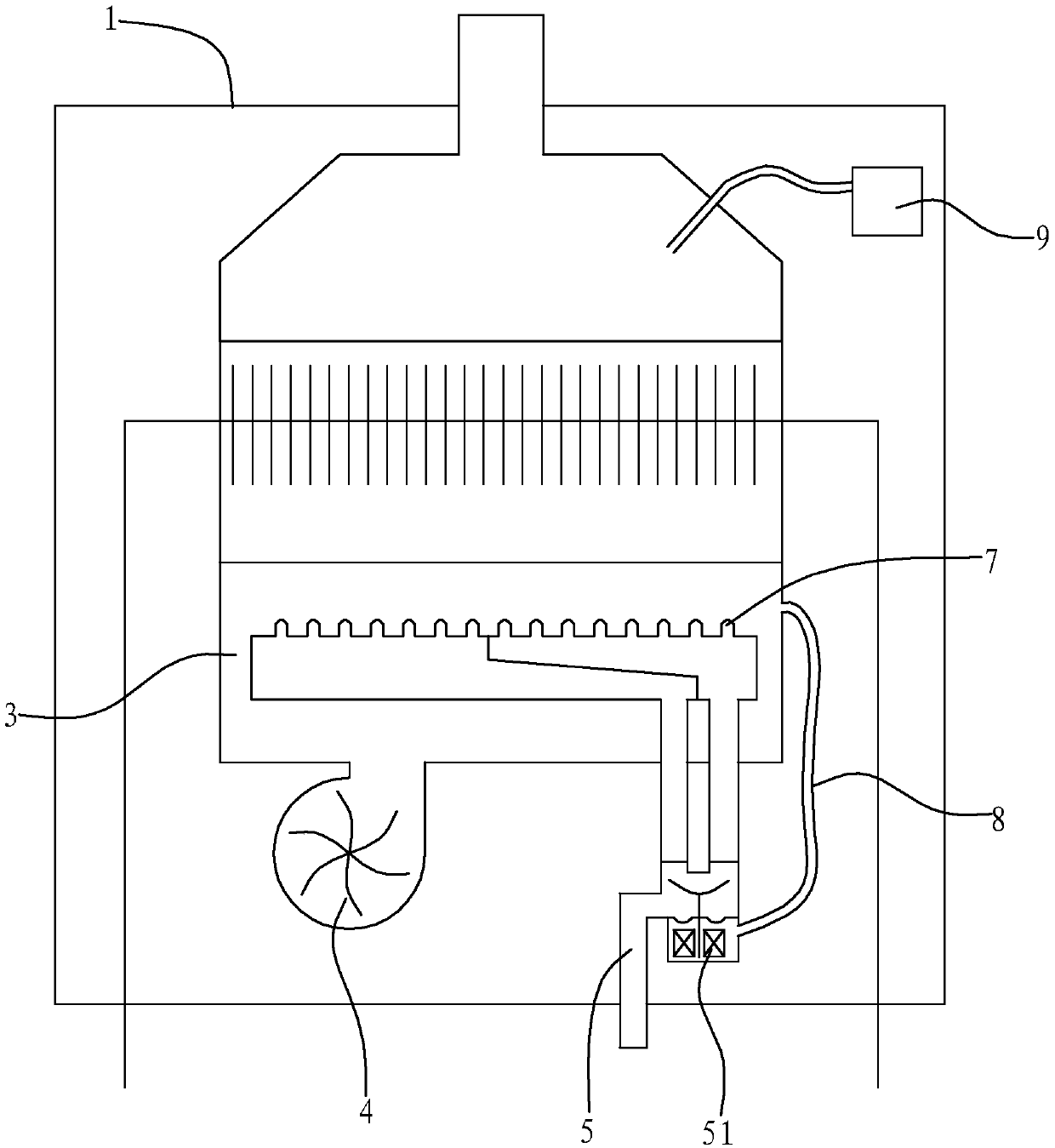 Gas water heater and anti-wind-pressure control method thereof