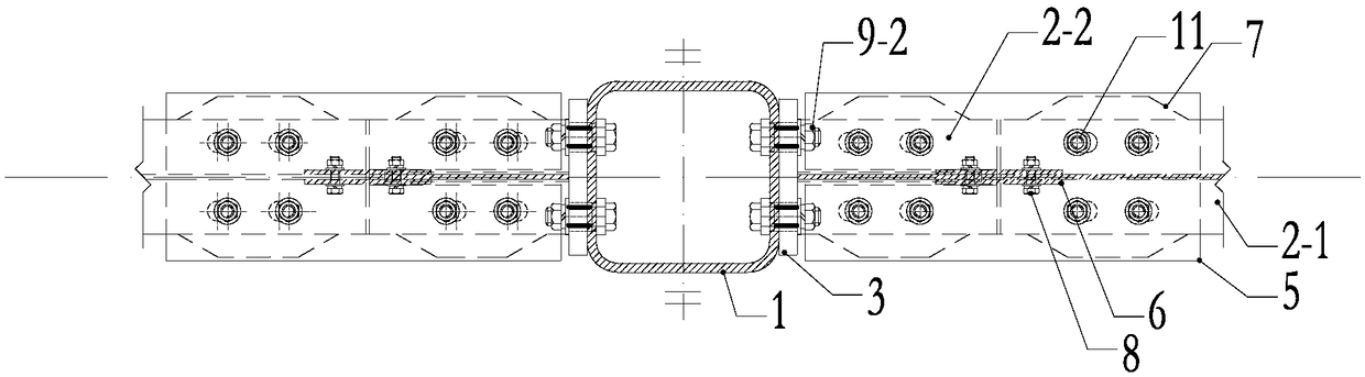 Connecting node of beam and column of self-recovery assembled steel structure for preventing multi disasters