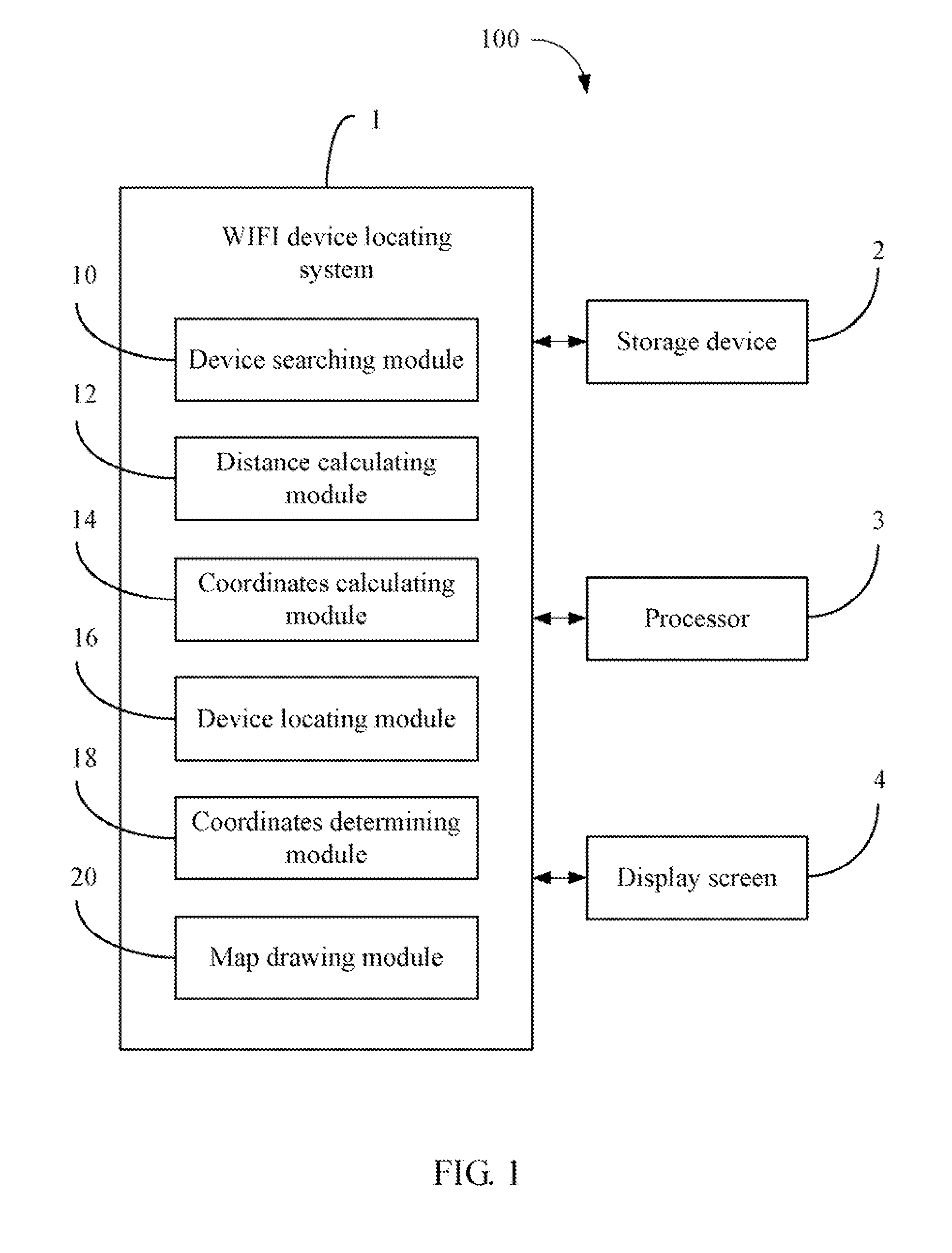 Electronic device and method for locating WIFI devices adjacent to the electronic device