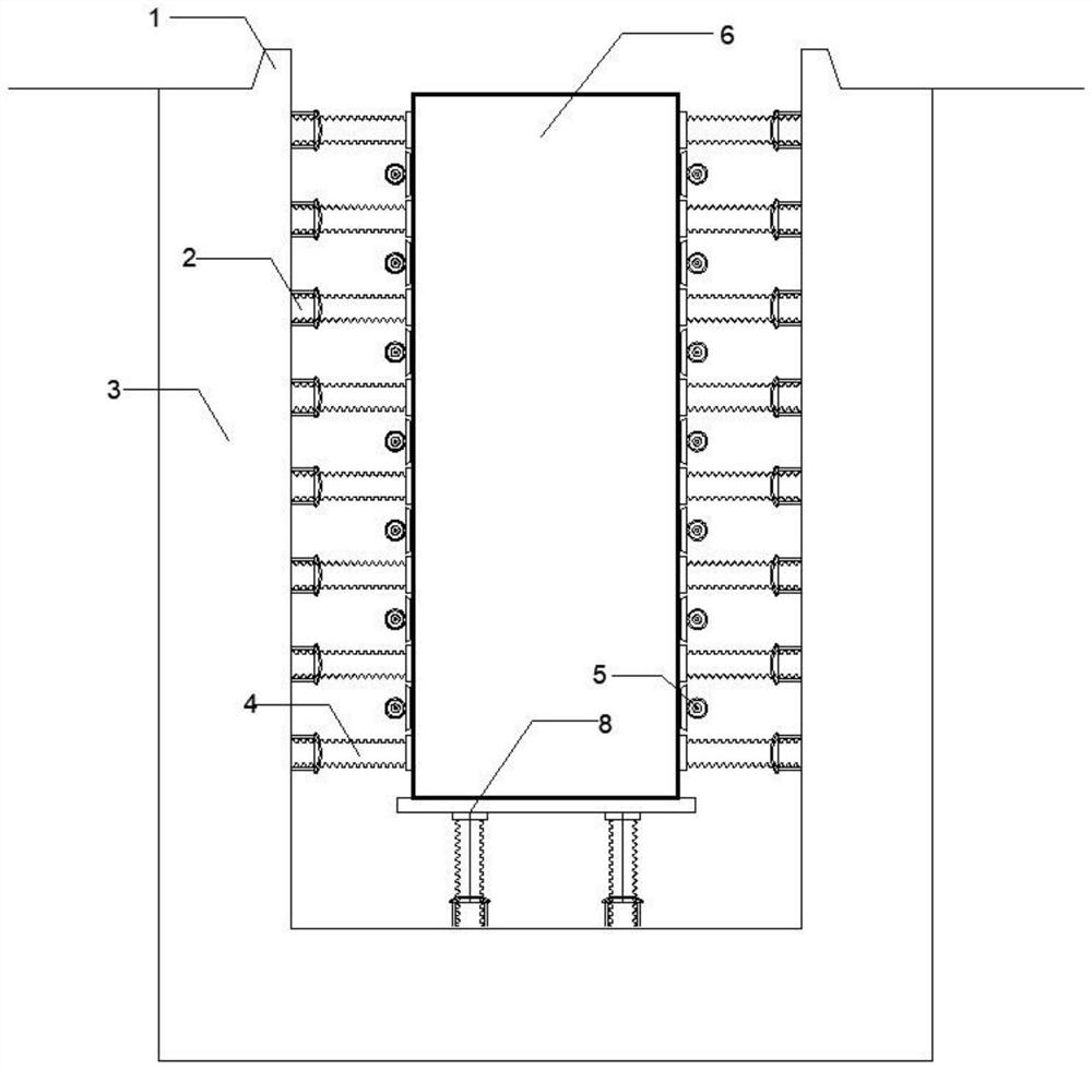 Concrete pouring method for large steel ladle reinforced concrete protective door