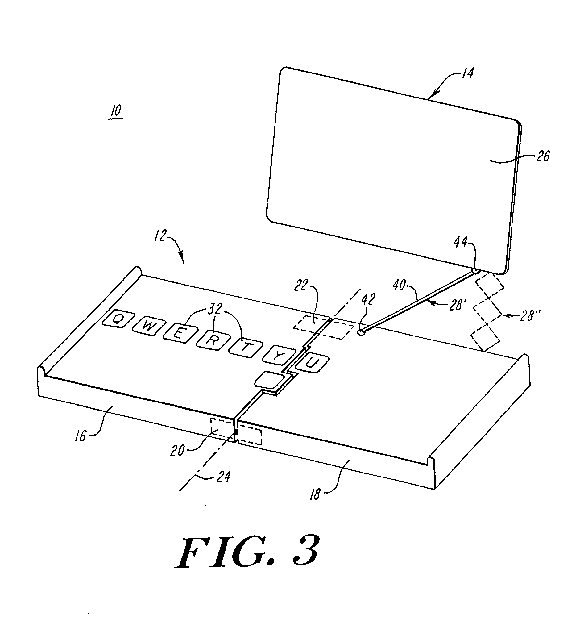 Collapsible portable electronic device with display