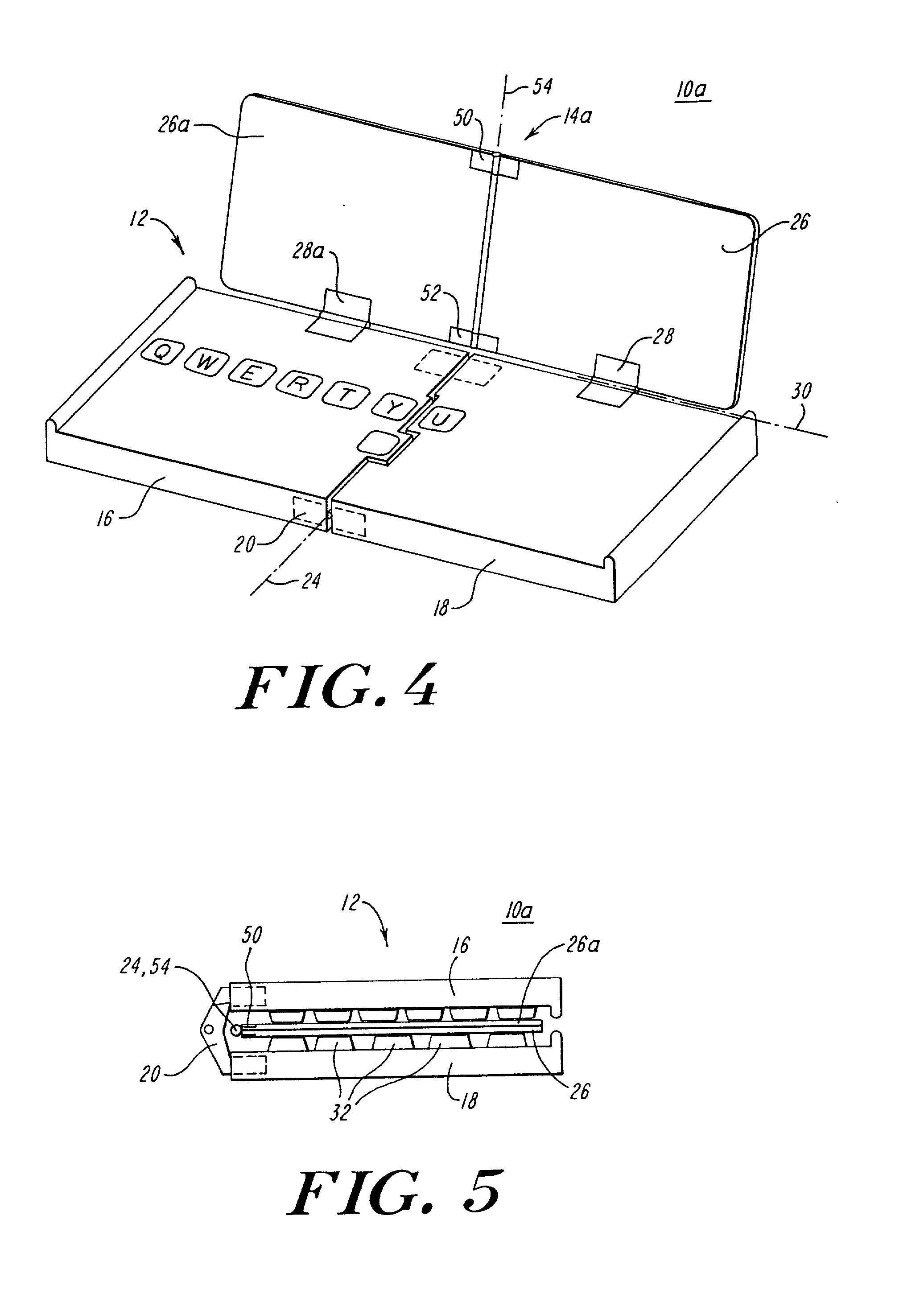 Collapsible portable electronic device with display