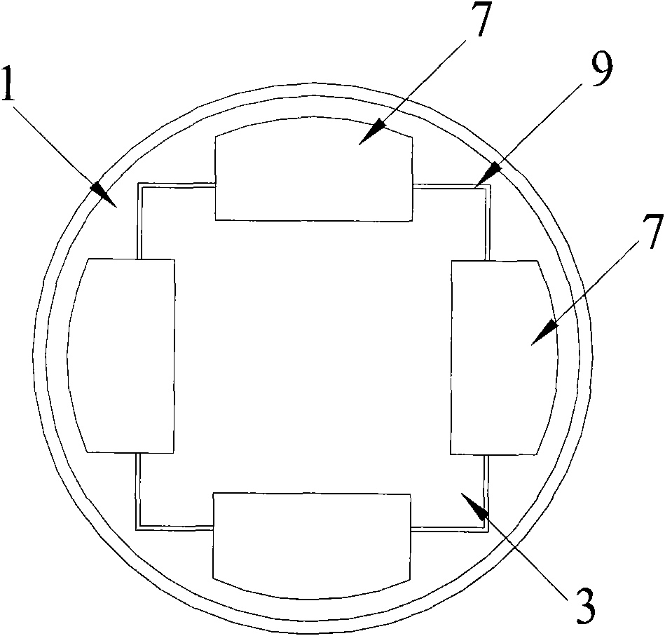 Repeatedly packaging lens construction and production method thereof
