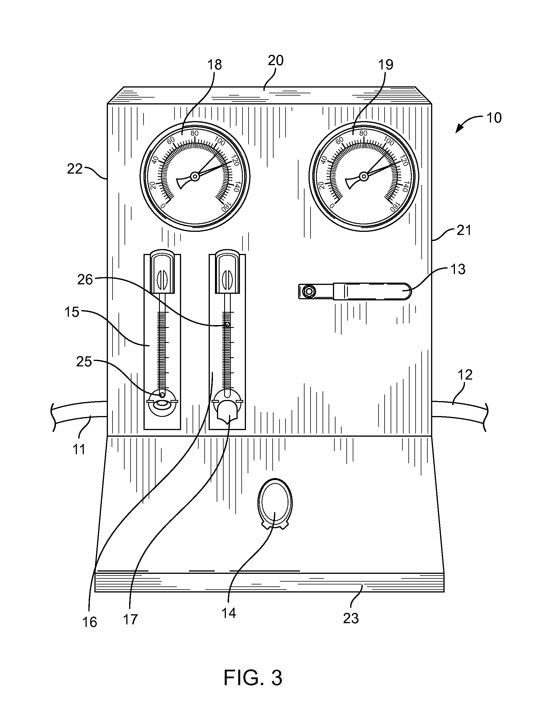 Method of measuring the size of a leak in a pneumatic air circuit and a related device