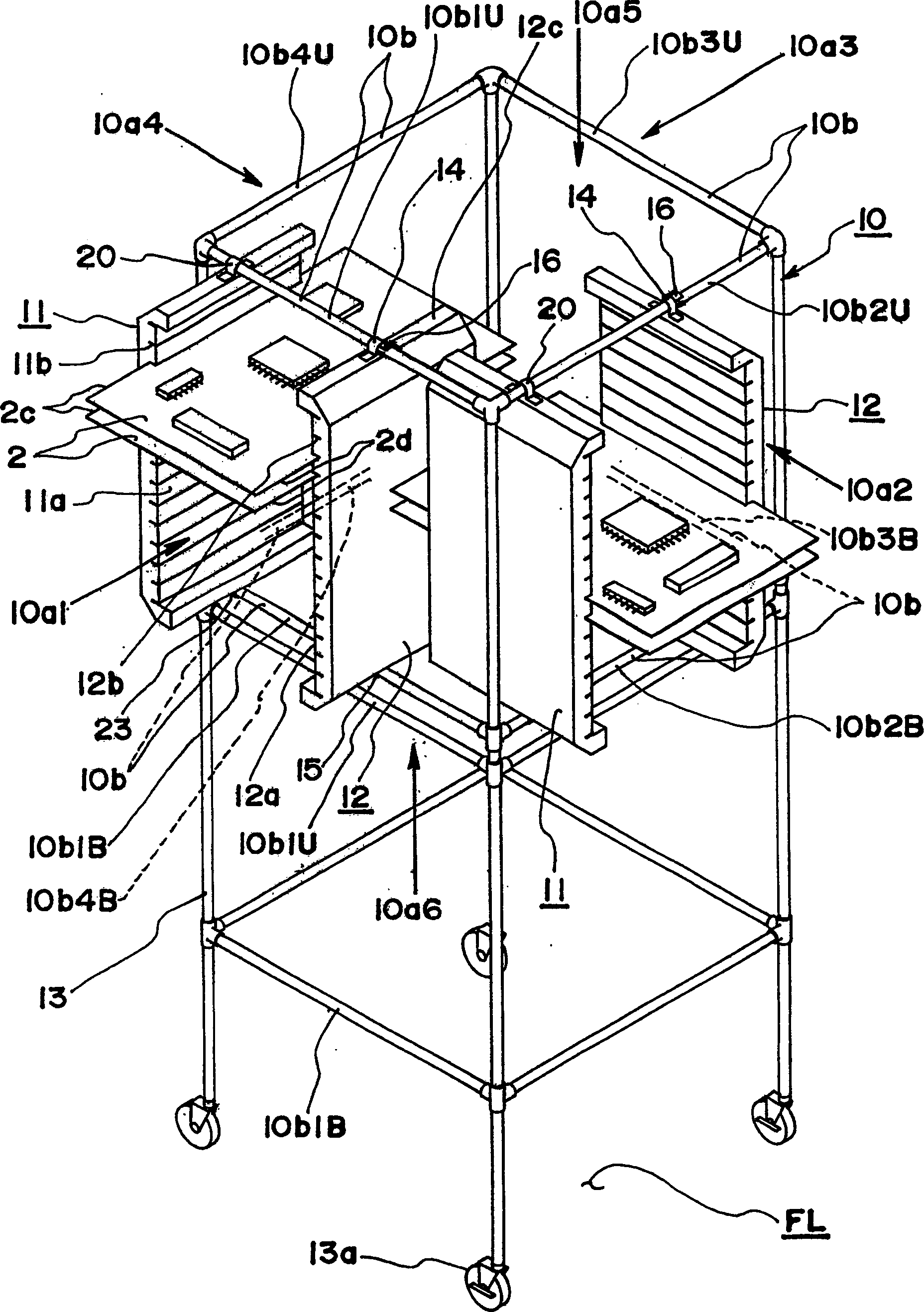 Base-board conveying device