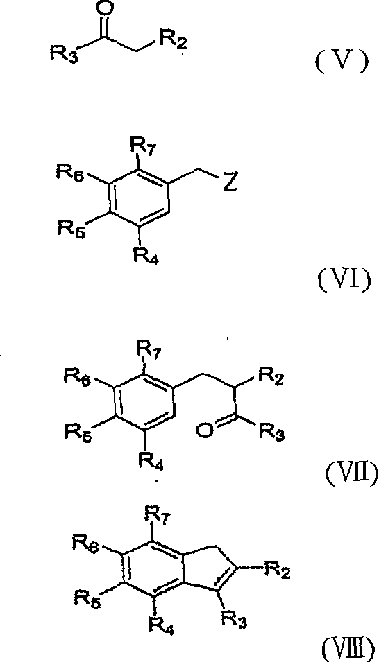 Indene derivatives and process for the preparation thereof