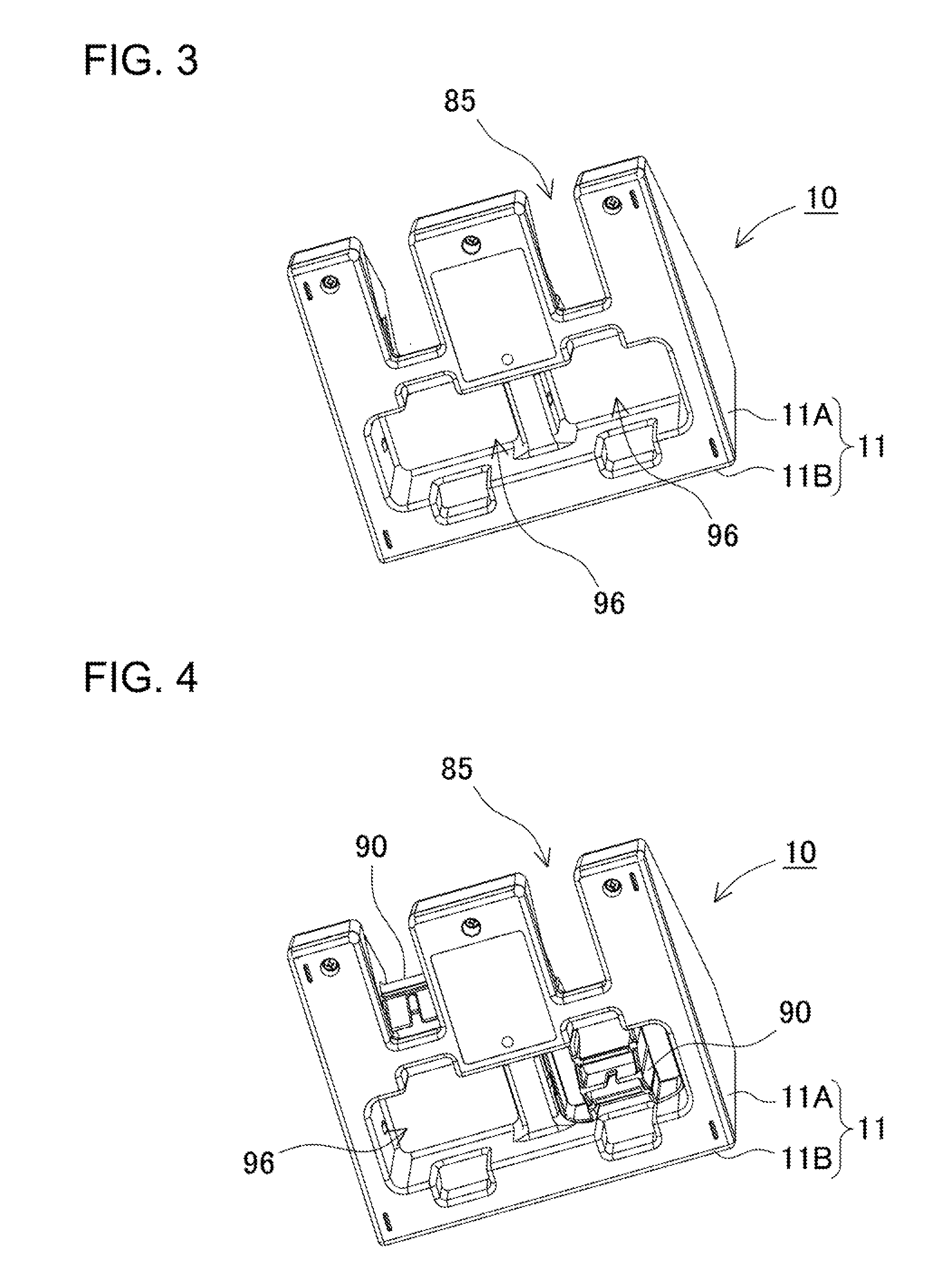 Mobile device charging base, and mobile device and charging base system