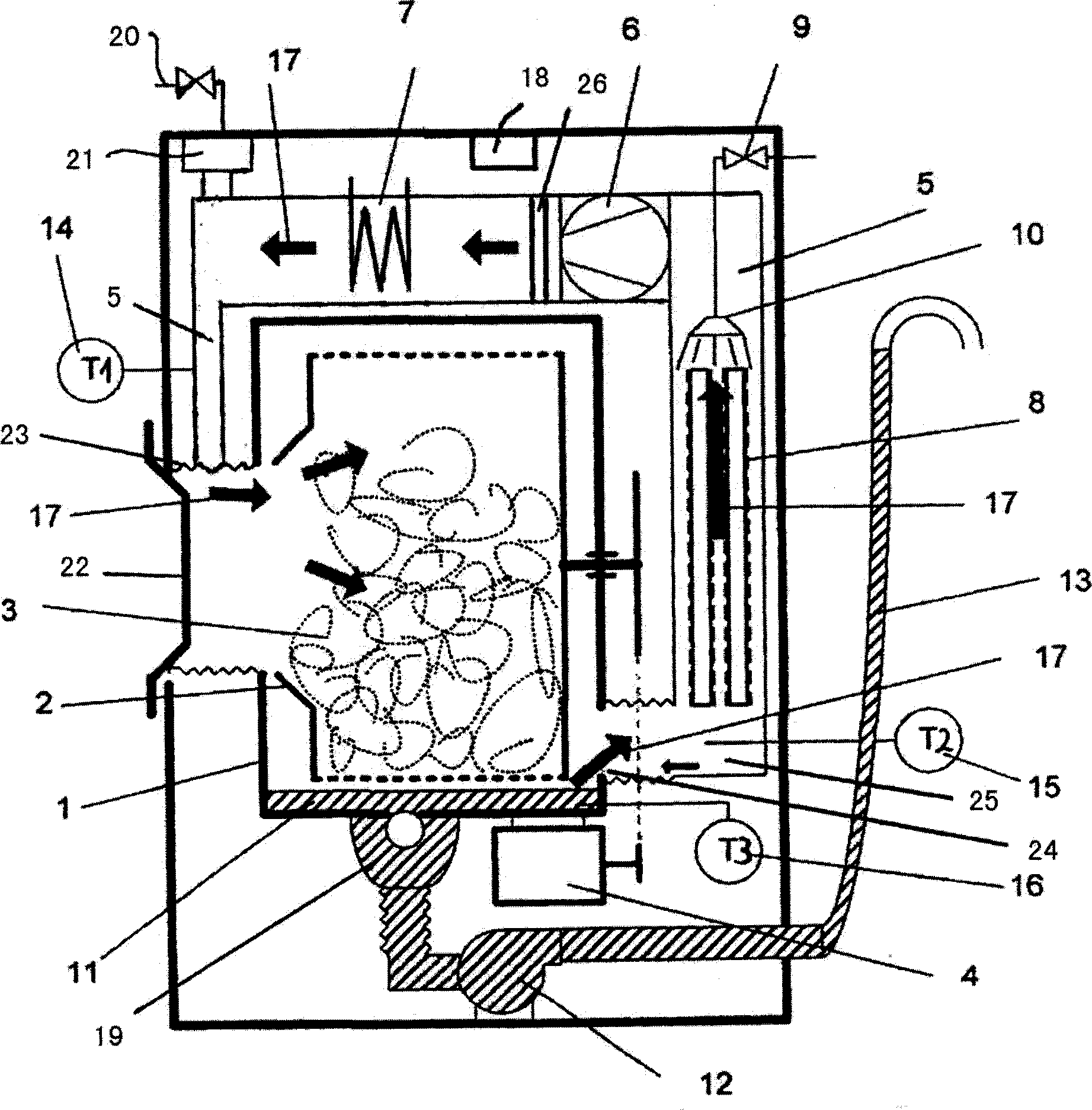 Method for eliminating odorous substances in laundry items in a clothes dryer and clothes dryer suitable for said method