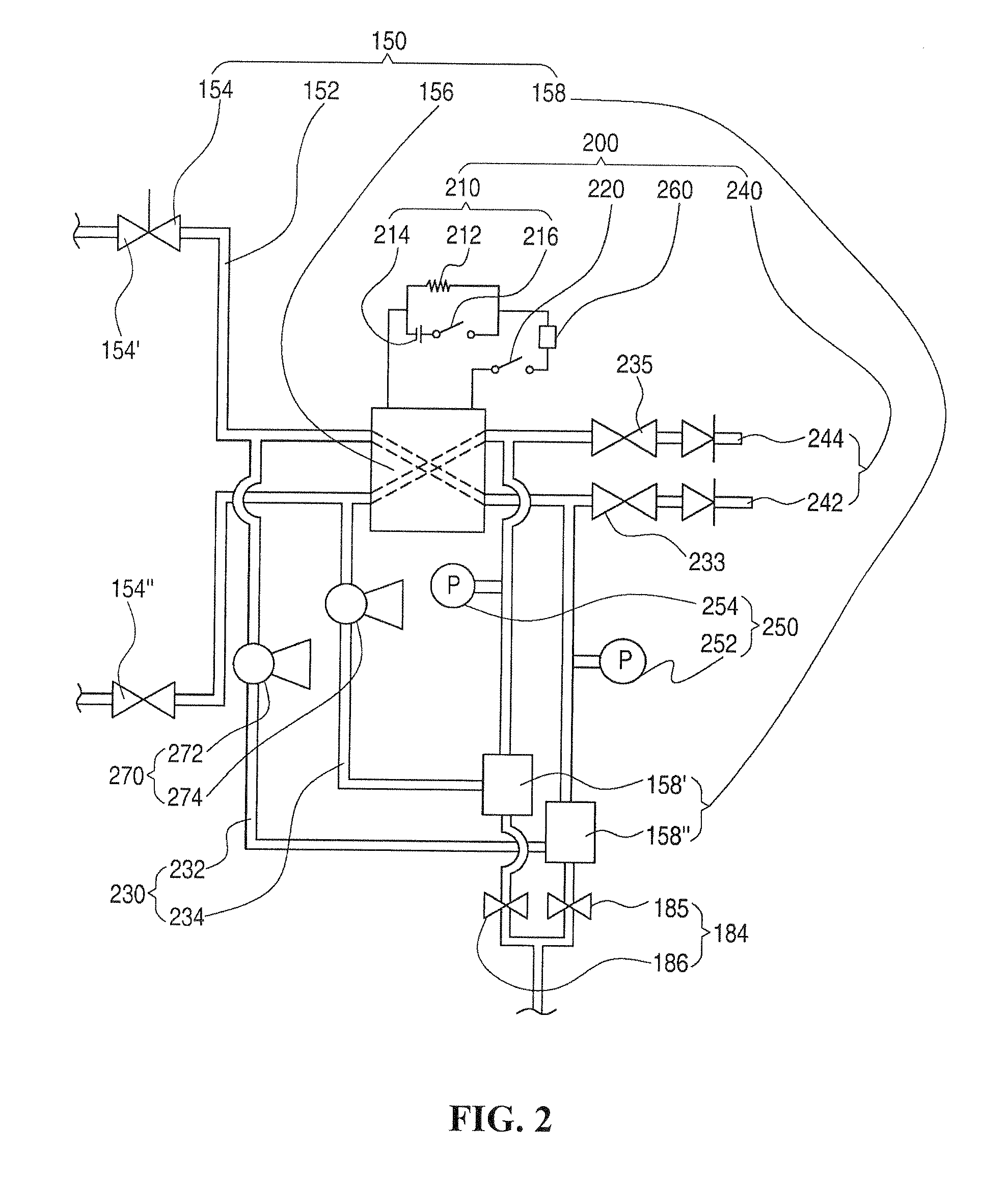 Closed loop type fuel cell system with unreacted material removing function