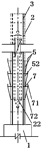 Variable cross-section high pier turnover formwork structure and construction method