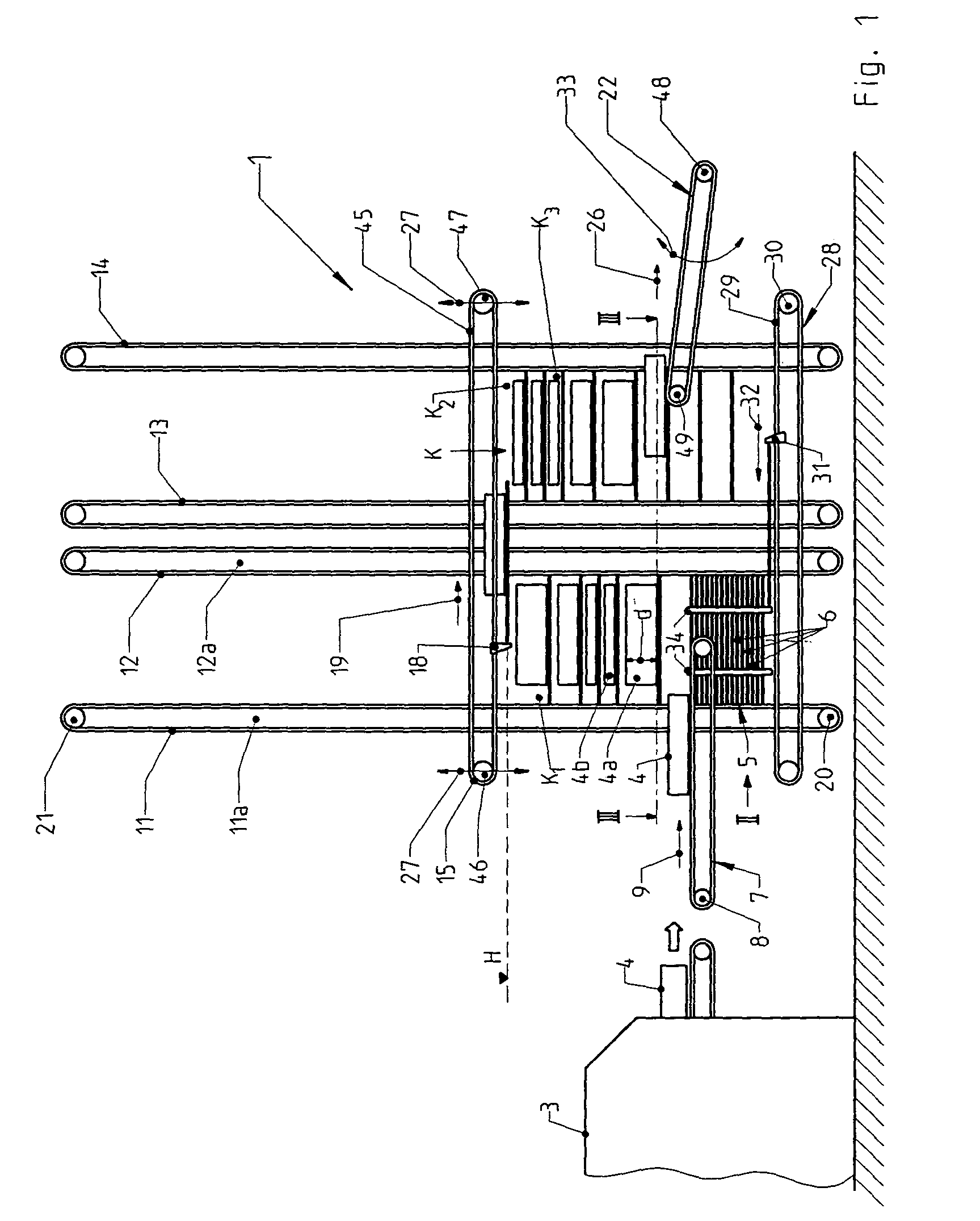 Conveying arrangement for processing printed products