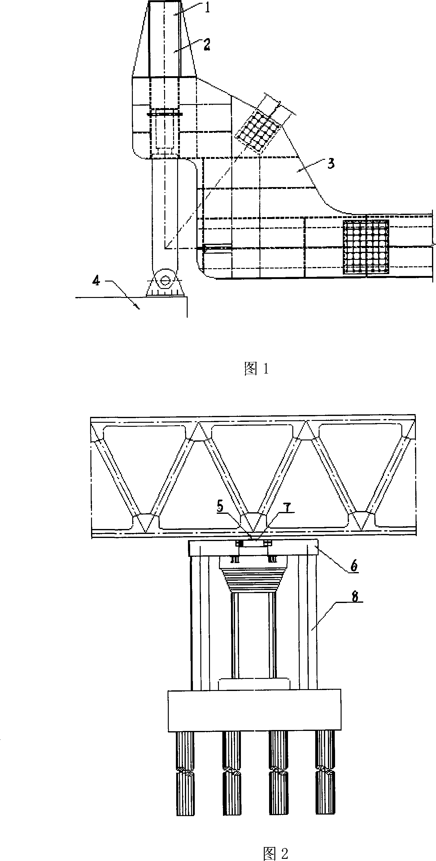 Portrait multi-point continuously dragging construction method for trussed steel beam