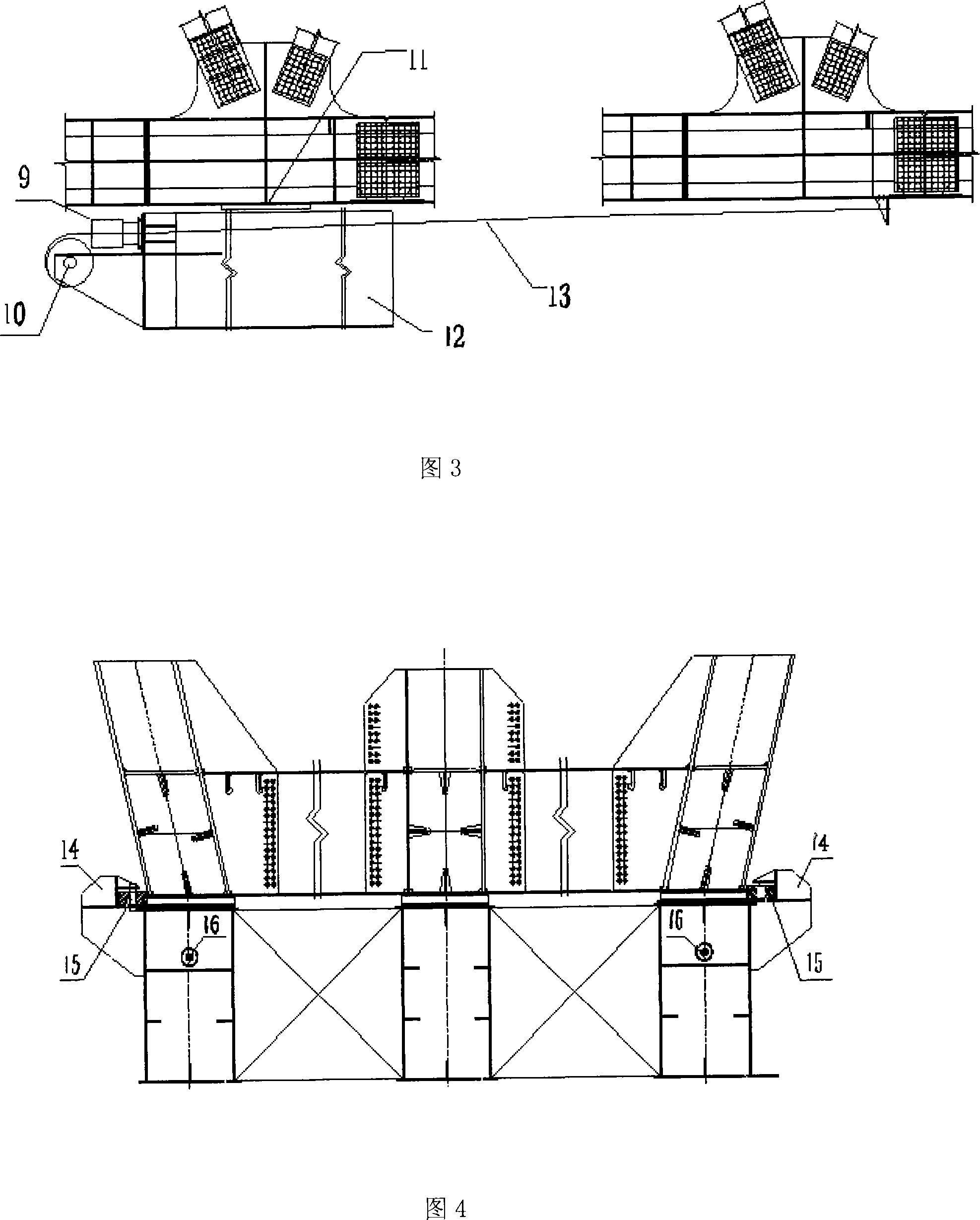 Portrait multi-point continuously dragging construction method for trussed steel beam