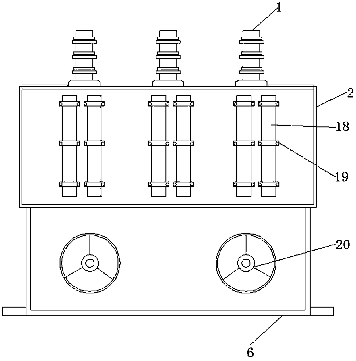 A transformer with strong heat dissipation