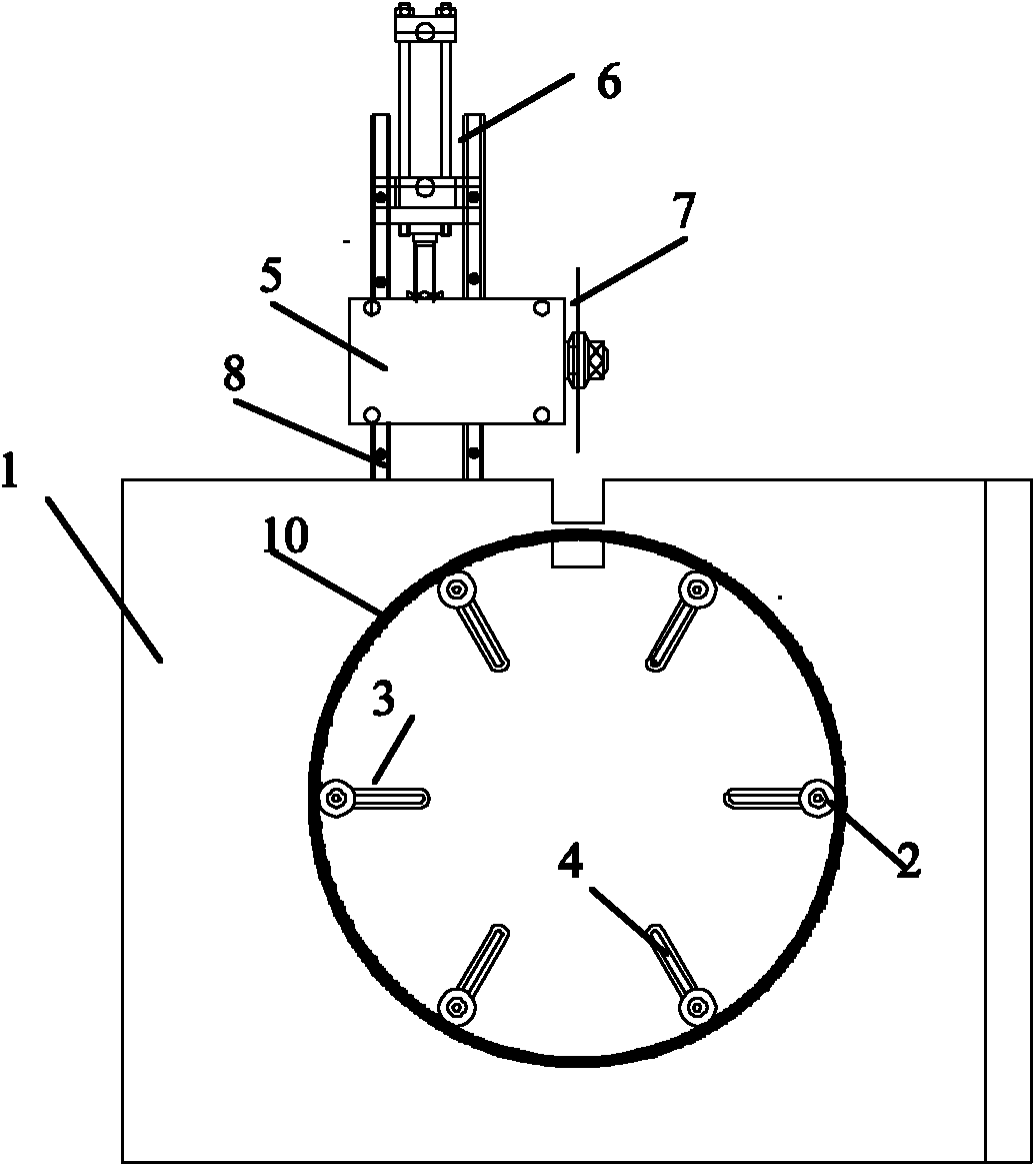 Cutting-off machine used for preparing timpani backing ring