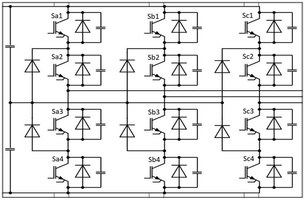 Three-level inverter open-circuit fault diagnosis method and system based on improved CNN