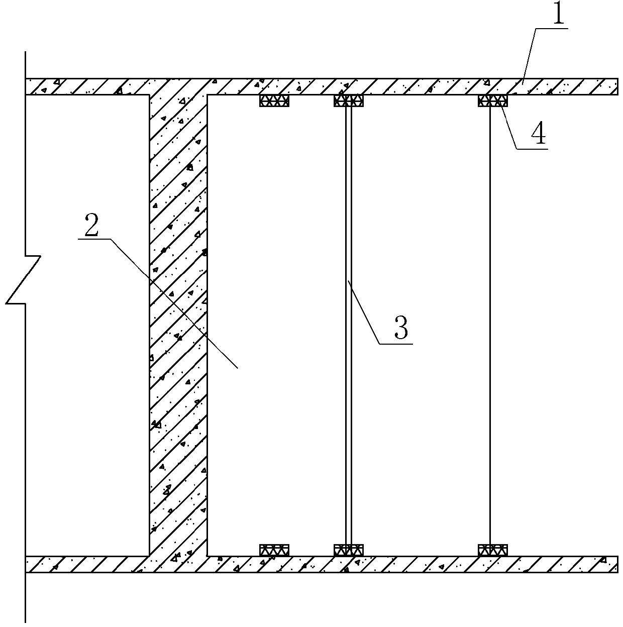 Outer partition wall built by adopting light concrete partition wall boards and construction method thereof