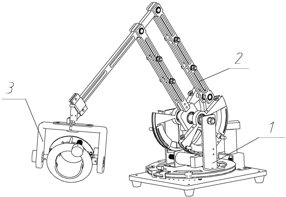 Extensible-connection six-freedom-degree force feedback mechanical arm