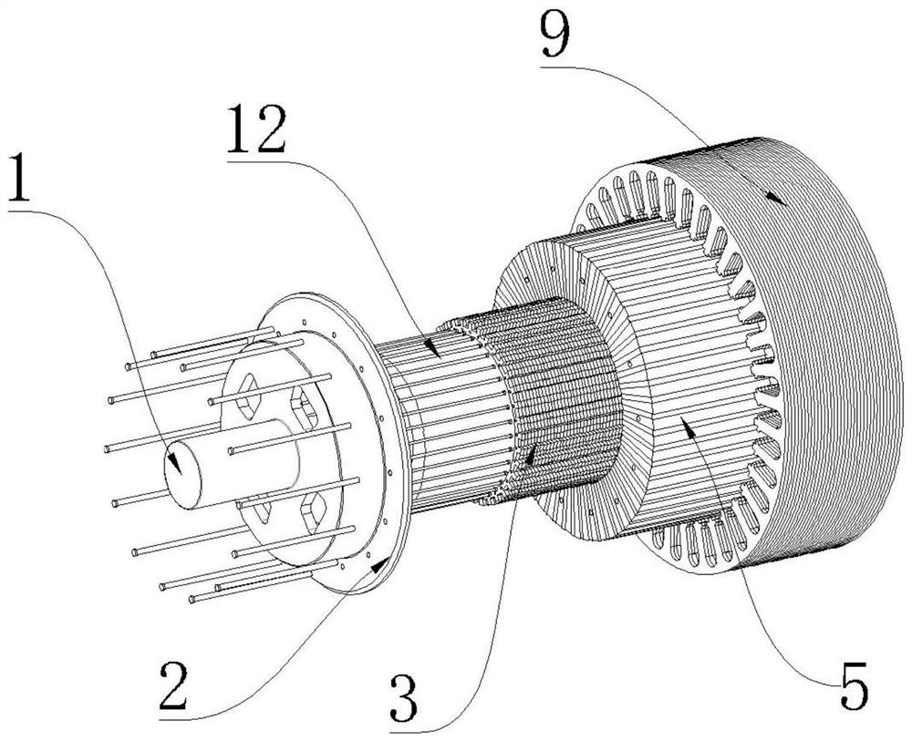 Double-magnetic-field modulation type magnetic gear composite motor