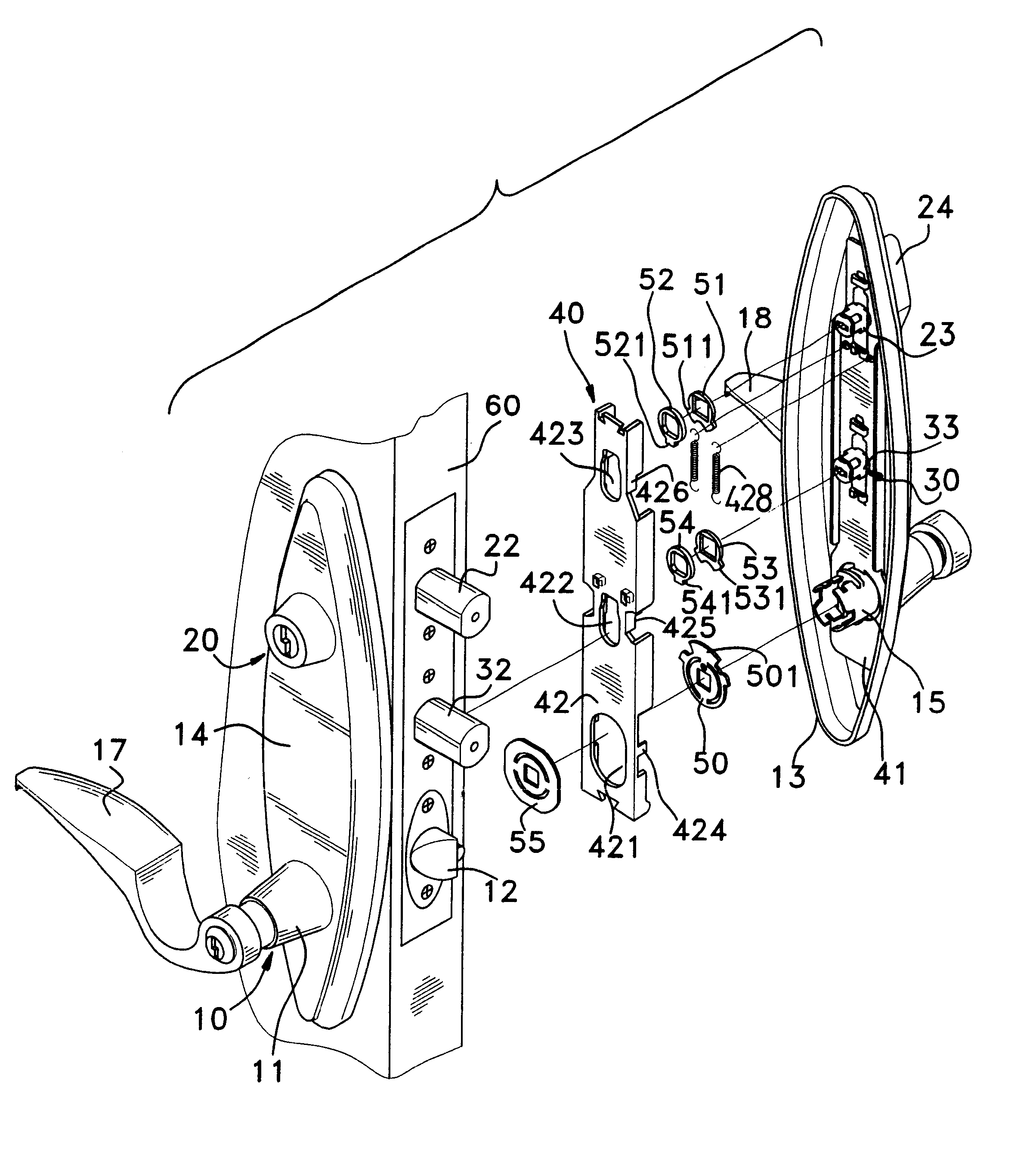 Door lock assembly with multiple latch devices