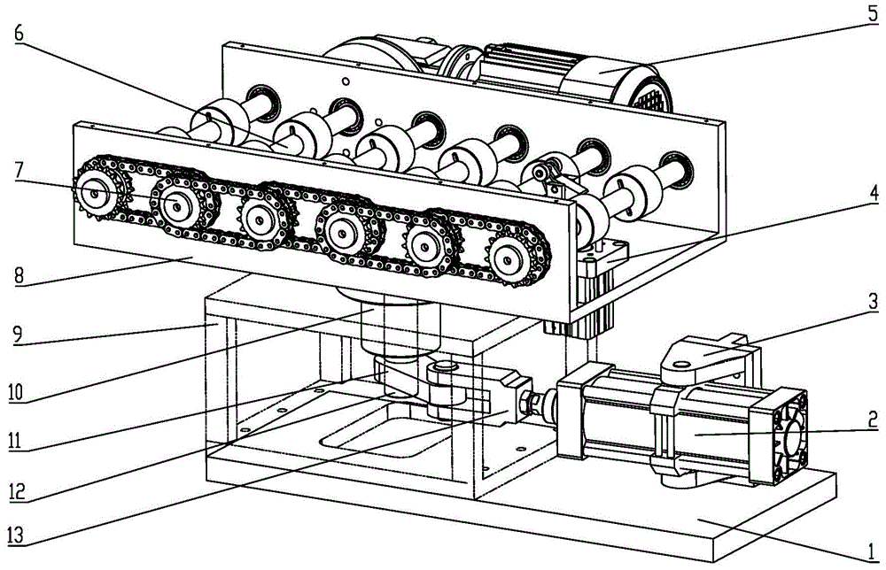 90-degree automatic cylinder rotating and material receiving mechanism