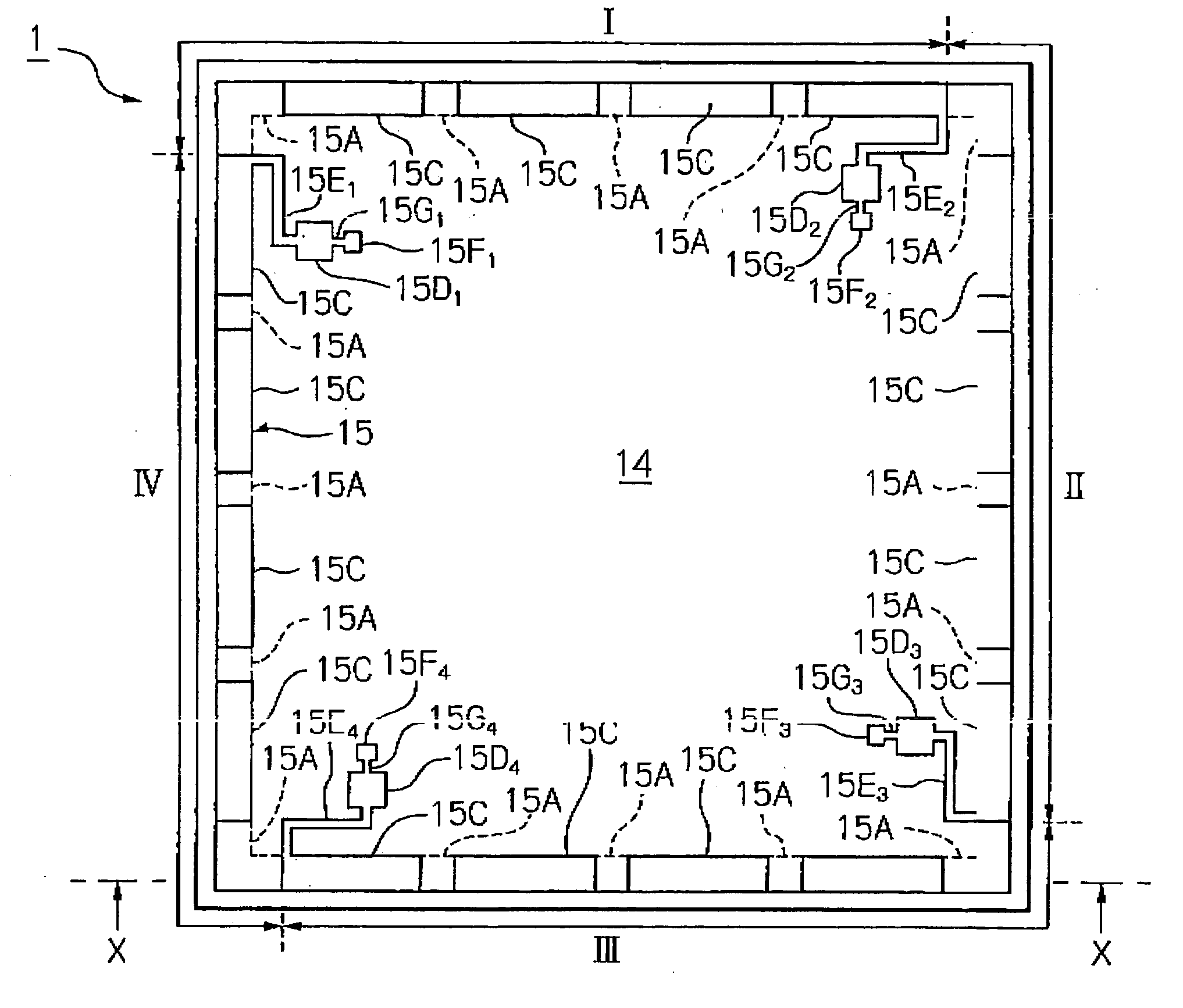 Semiconductor package having semiconductor device featuring externally-accessible endless ring-shaped resistance circuit