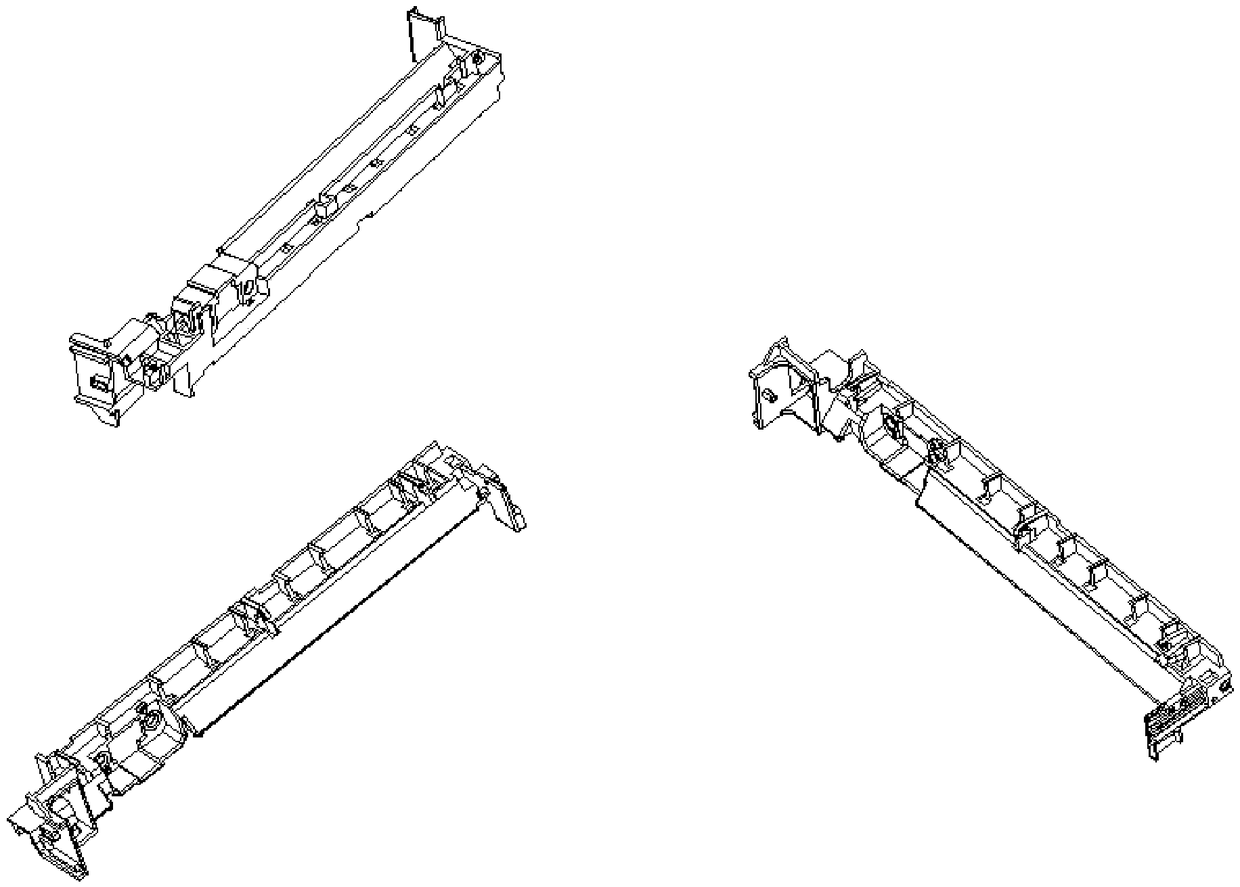 Front mold slide injection mold