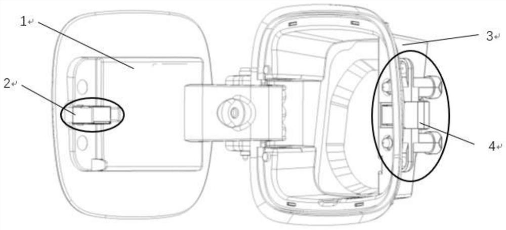 Locking device for plastic refueling and charging port cover and using method thereof