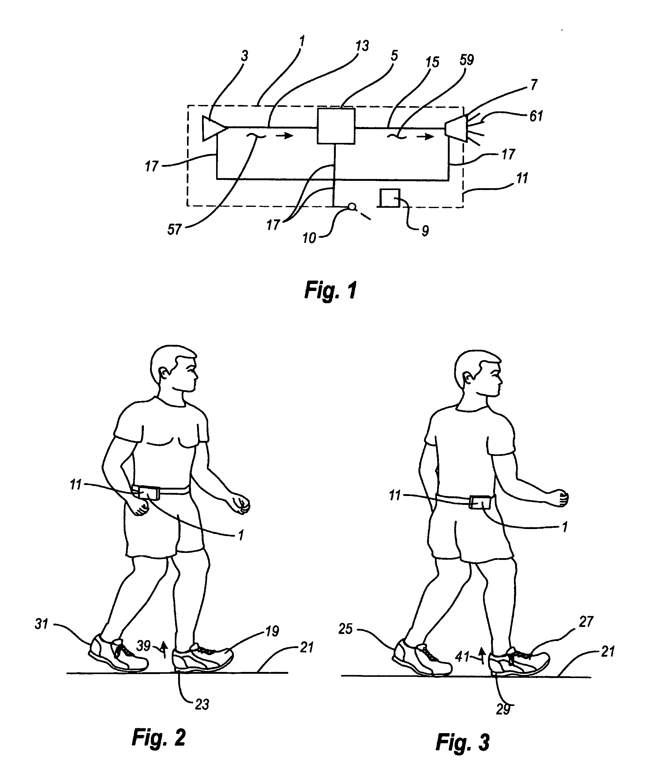 Self-contained real-time gait therapy device
