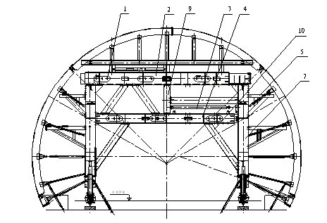 Continuous variable cross-section tunnel lining formwork trolley