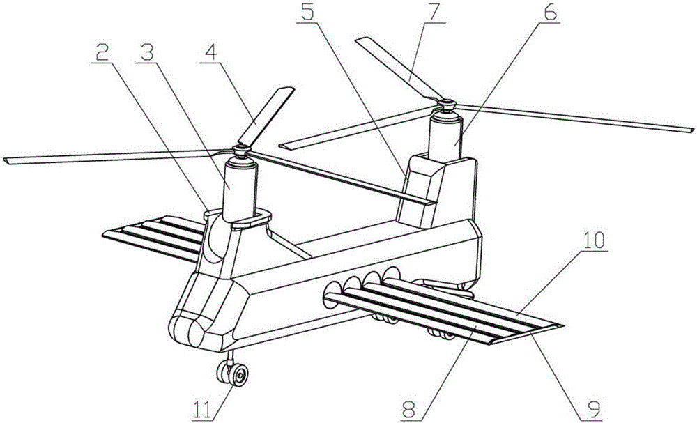 Helicopter taking off and landing vertically and flying horizontally and application thereof